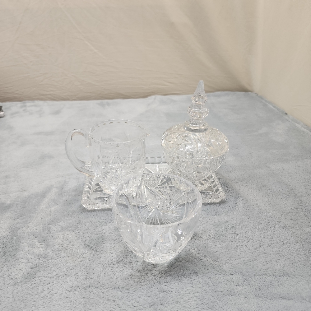 Vintage Sugar, Creamer & Serving Set